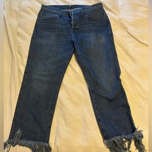 3x1 NYC brand straight fringe jeans
